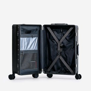 20-Inch Aluminum Frame Front-Opening Carry-On Suitcase - Image 6